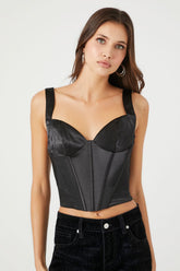 Satin Bustier Crop Top | Forever 21 Womens