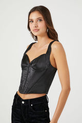 Satin Bustier Crop Top | Forever 21 Womens