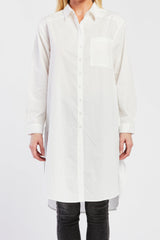 Quinton Long Sleeve Button Down Poplin Tunic | Forever 21 Womens