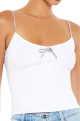 Sweater-Knit Metallic Bow Cami | Forever 21 Womens