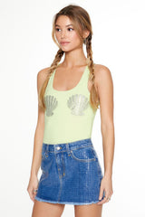 Rhinestone Seashell Bodysuit | Forever 21 Womens