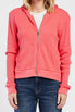 Hot Pink Zizi Long Sleeve Thermal Knit Hoodie | Forever 21 Womens