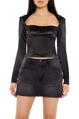 Square-Neck Bustier Crop Top | Forever 21 Womens