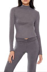 Cropped Mock Neck Top | Forever 21 Womens
