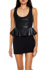 Faux Leather Peplum Crop Top | Forever 21 Womens