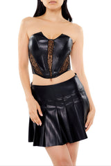 Faux Leather & Lace Tube Top | Forever 21 Womens