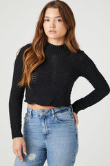 Cropped Open-Knit Sweater | Forever 21 Womens