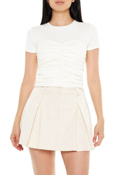 Ruched Crew Tee | Forever 21 Womens
