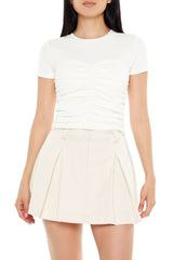 Ruched Crew Tee | Forever 21 Womens