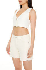 Sleeveless Linen-Blend Crop Top | Forever 21 Womens