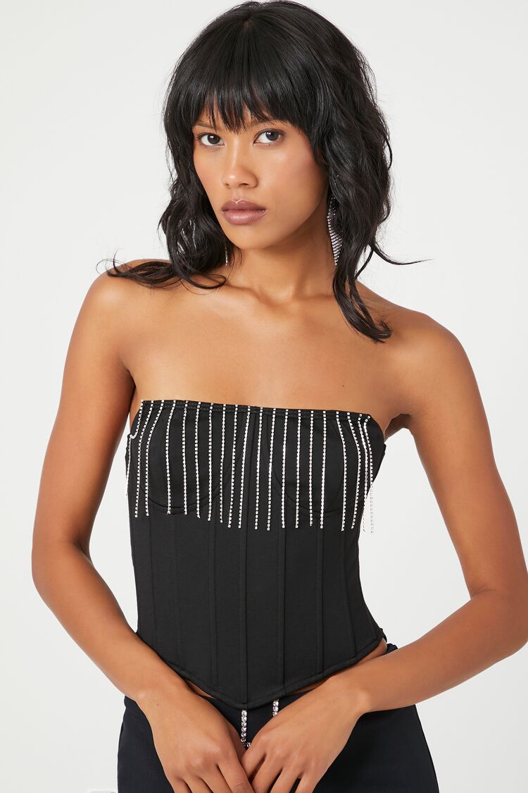 Rhinestone Fringe Tube Top | Forever 21 Womens