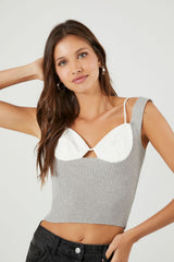 Sweater-Knit Combo Tank Top | Forever 21 Womens
