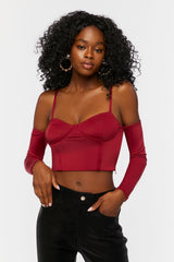 Bustier Open-Shoulder Crop Top | Forever 21 Womens