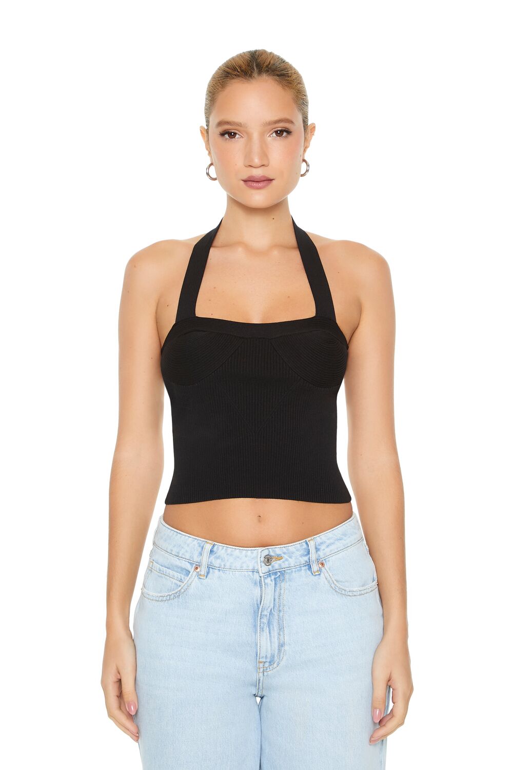 Sweater-Knit Bustier Halter Top | Forever 21 Womens