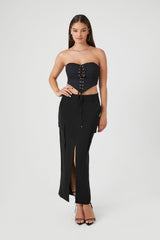 Lace-Up Bustier Tube Top | Forever 21 Womens