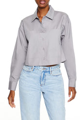 Cotton Long-Sleeve Shirt | Forever 21 Womens