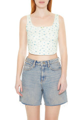 Cropped Floral Print Tank Top | Forever 21 Womens