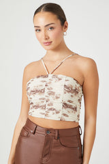 Mesh Floral Print Cropped Cami | Forever 21 Womens