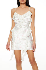 Ruffle Floral Mini Slip Dress | Forever 21 Womens