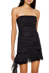 Rhinestone Ruffle Mini Tube Dress | Forever 21 Womens