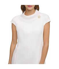 Cap Sleeve Roll Neck Shift Ivory | Forever 21 Womens