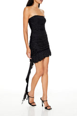 Rhinestone Ruffle Tube Mini Dress | Forever 21 Womens