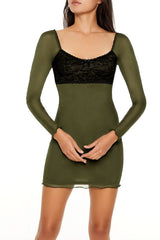 Lace & Mesh Combo Mini Dress | Forever 21 Womens