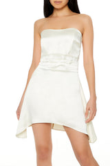 Satin Tube Handkerchief Mini Dress | Forever 21 Womens