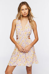 Floral Print Cutout Mini Dress | Forever 21 Womens