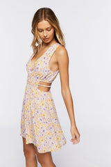 Floral Print Cutout Mini Dress | Forever 21 Womens