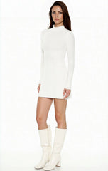 Ribbed Knit Mock Neck Mini Dress | Forever 21 Womens