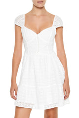 Eyelet Bustier Flounce Mini Dress | Forever 21 Womens