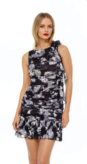Ruffle Abstract Rosette Mini Dress | Forever 21 Womens