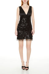 Satin & Sequin Fringe Mini Dress | Forever 21 Womens