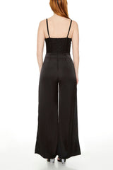 Satin & Lace Bustier Jumpsuit | Forever 21 Womens
