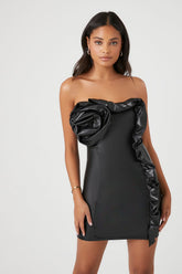 Faux Leather Rosette Tube Dress | Forever 21 Womens