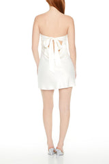 Strapless Satin Mini Dress | Forever 21 Womens