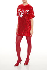 Sequin Festive AF T-Shirt Dress | Forever 21 Womens