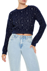 Glitter Knit Rhinestone Sweater | Forever 21 Womens