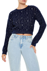 Glitter Knit Rhinestone Sweater | Forever 21 Womens