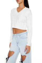 Cropped Cable Knit Sweater | Forever 21 Womens
