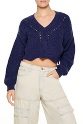 Open-Knit Cropped Sweater | Forever 21 Womens