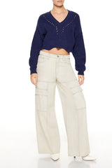 Open-Knit Cropped Sweater | Forever 21 Womens