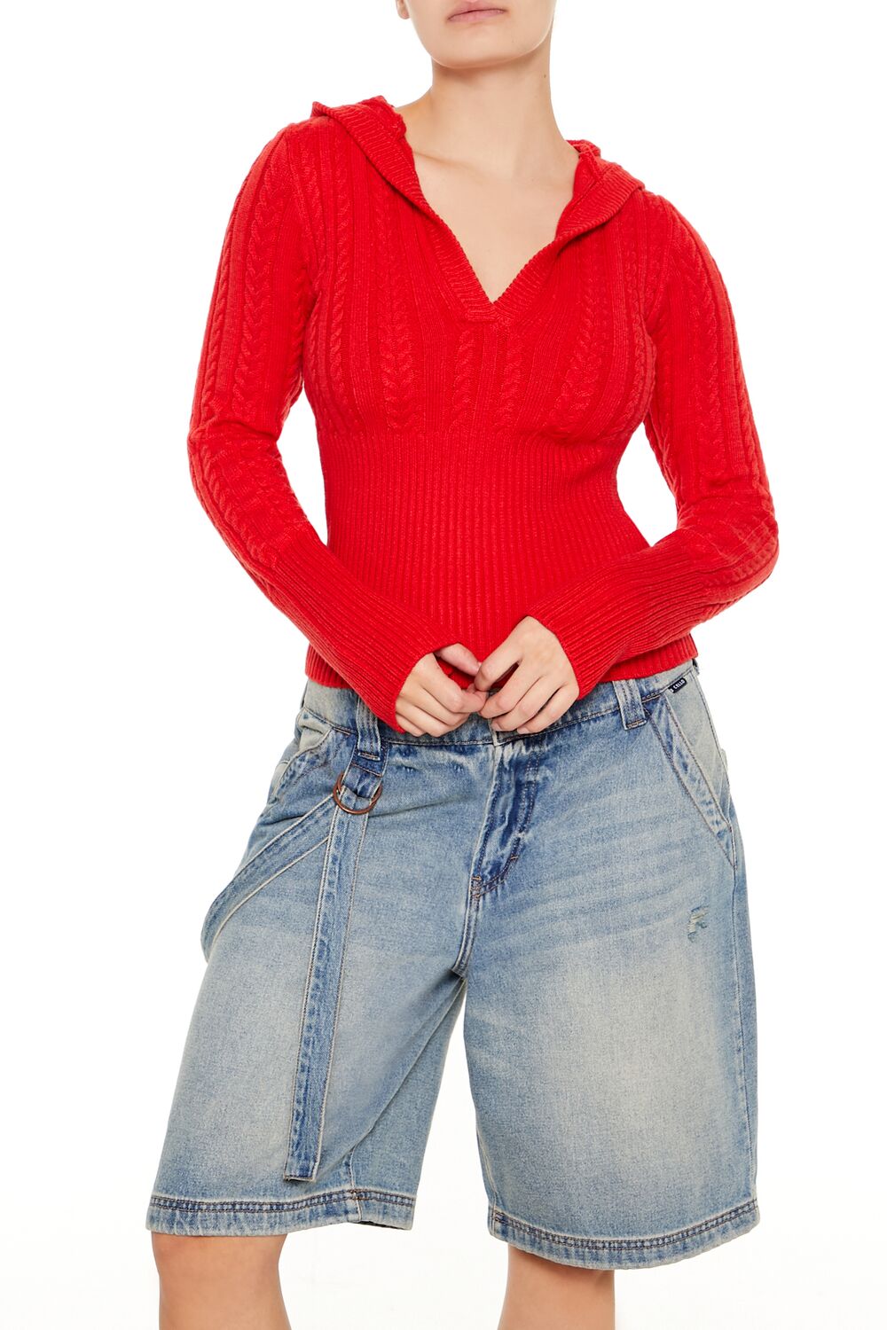 Hooded Cable Knit Sweater | Forever 21 Womens