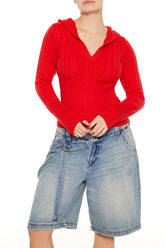 Hooded Cable Knit Sweater | Forever 21 Womens