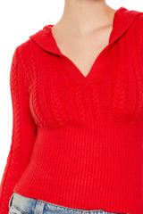 Hooded Cable Knit Sweater | Forever 21 Womens