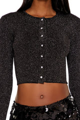 Faux Pearl Glitter Cardigan Sweater | Forever 21 Womens