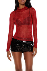 Sheer Glitter Turtleneck Sweater | Forever 21 Womens