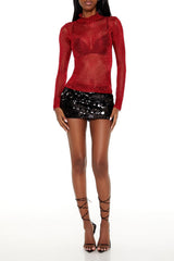Sheer Glitter Turtleneck Sweater | Forever 21 Womens