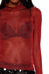 Sheer Glitter Turtleneck Sweater | Forever 21 Womens